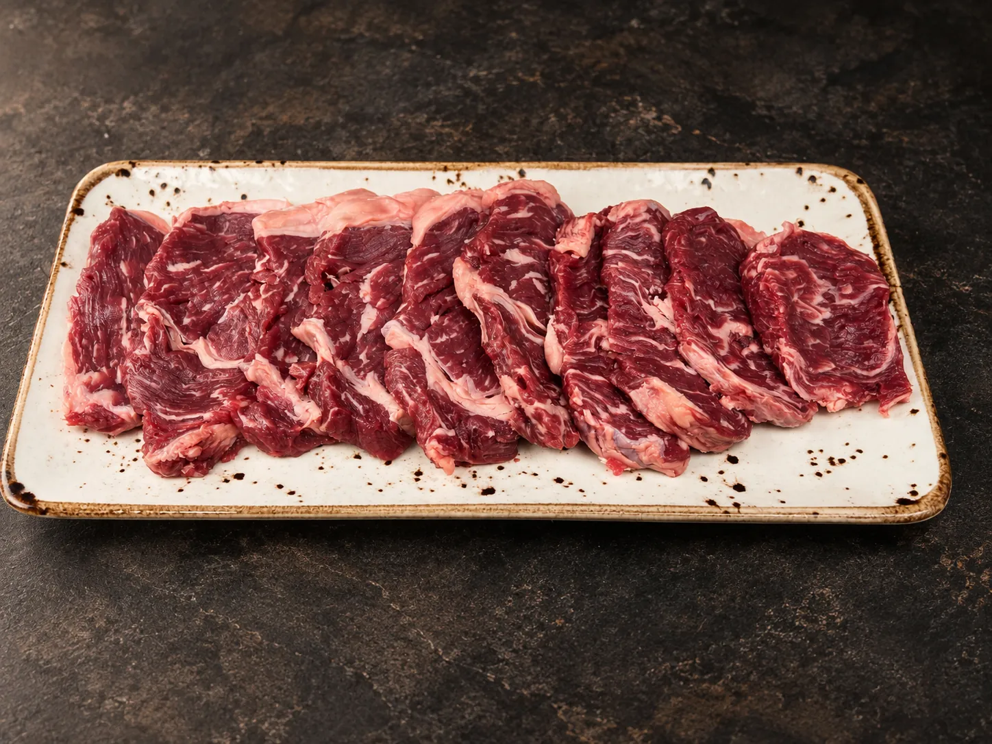 Ojo de bife de Angus argentino, en crudo