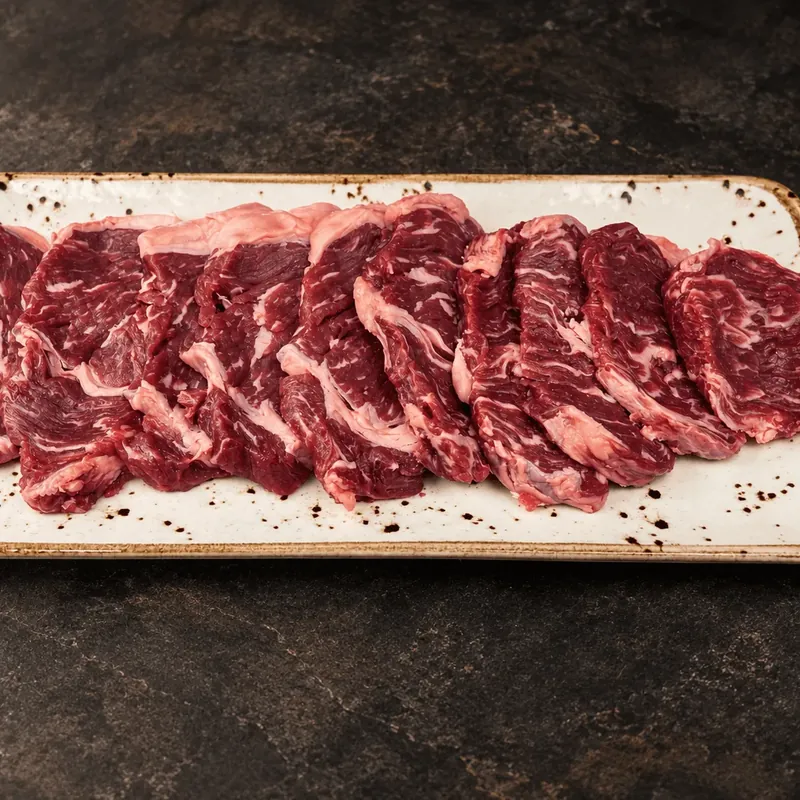 Ojo de bife de Angus argentino, en crudo