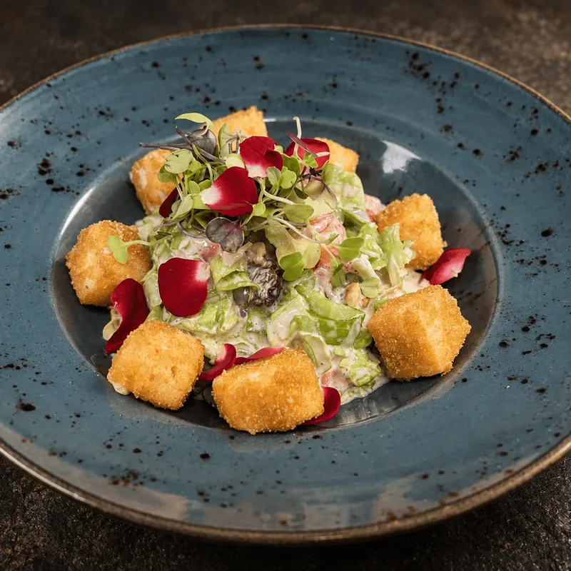 Ensalada templada de queso de cabra Los Meleses