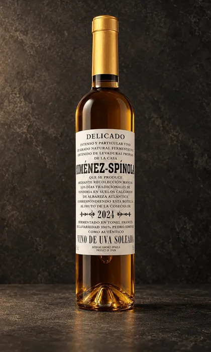 Botella de Pedro Ximénez varietal